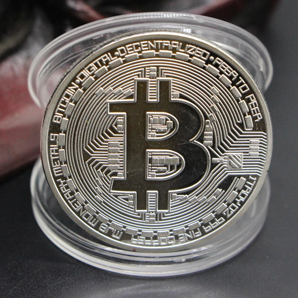 1 шт Позолоченные Bitcoin монета коллекционные подарок Casascius Бит монета арт-коллекция монет btc физической памятная монета TSLM1
