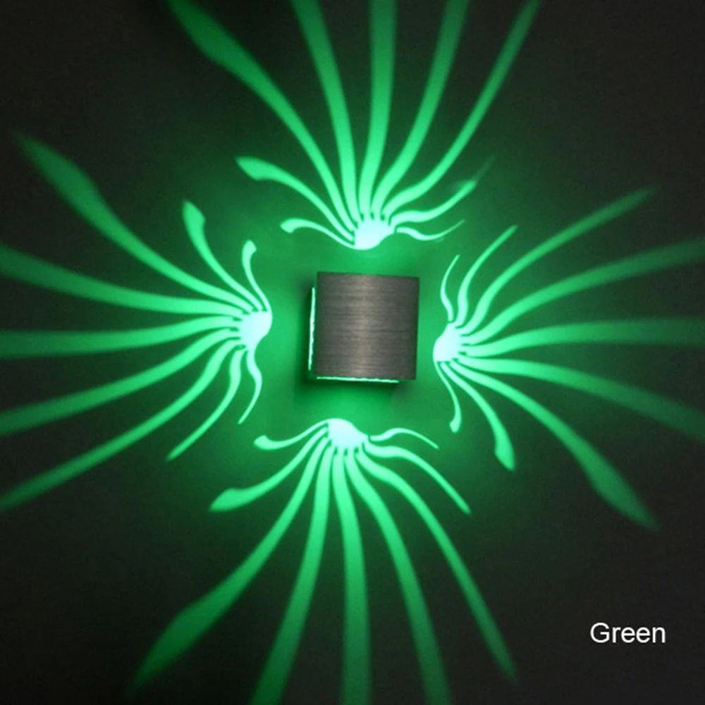 Настенный алюминиевый светодиодный светильник 8 цветов 3 Вт украшение для