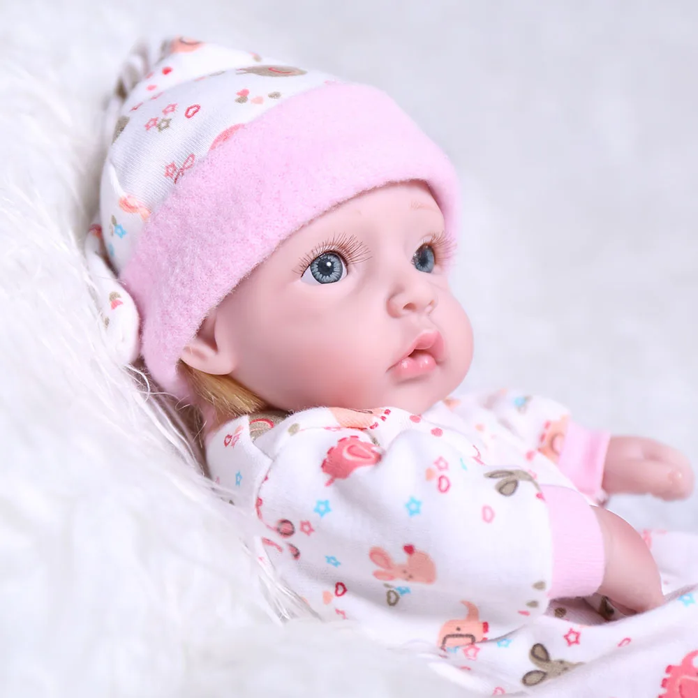 NPKDOLL 10 дюймов 25 см полностью силиконовые куклы для новорожденных ручная работа