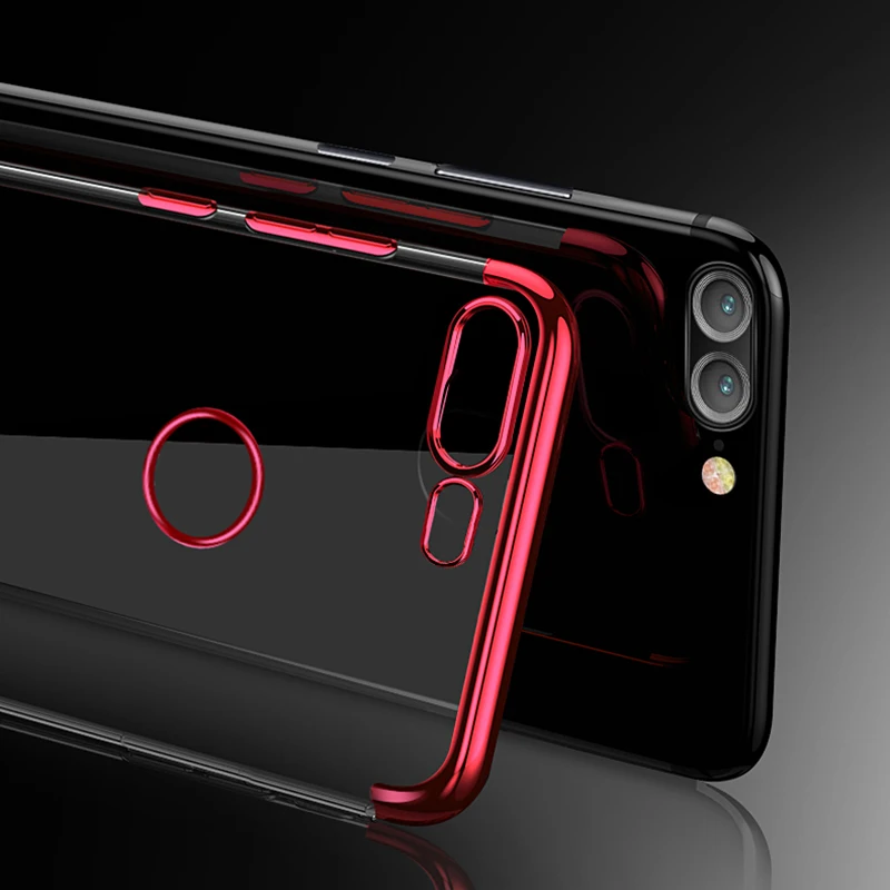 Huawei Honor 9 Lite Case Cover Luxury Transparent Soft Silicone Silm Plating TPU Back For Honor9 Phone Coque |
