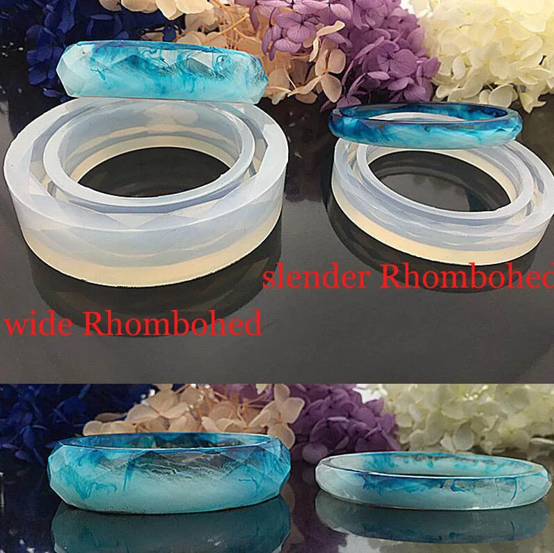 

Rhombohedral Silicone Mould Mold for Resin Curve Bangle Bracelet Jewelry handmade tool DIY Craft epoxy resin molds