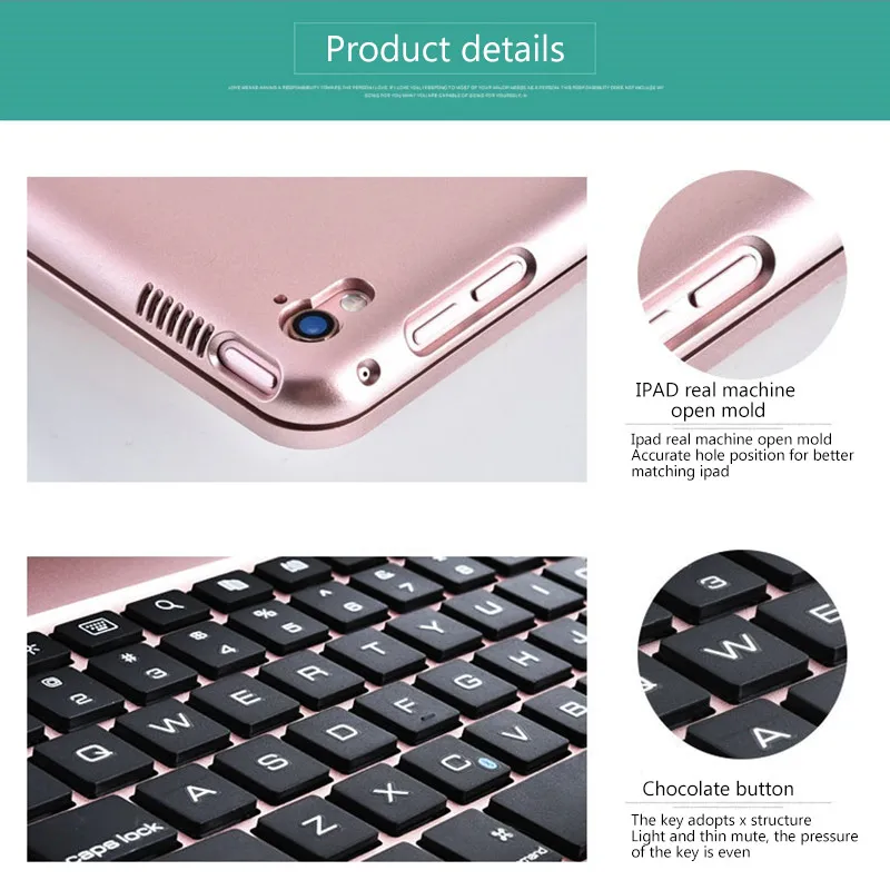 Bluetooth клавиатура для Apple Ipad Air Pro 9 7 2 4 ГГц Беспроводная Клавиатура чехол