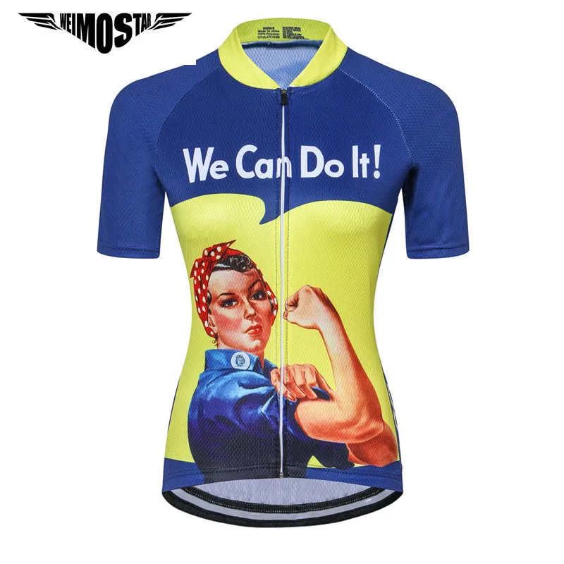 

Weimostar We Can Do It одежда для велоспорта летняя майка с коротким рукавом для велоспорта Женская Спортивная одежда для велоспорта MTB
