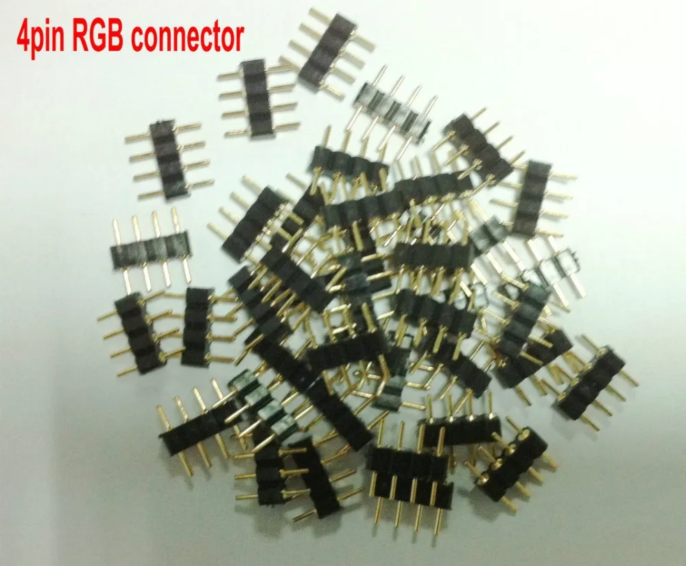 20 шт 4pin RGB Разъем 4 pin иглы мужской тип двойной маленькая часть для LED 3528 и 5050 полосы