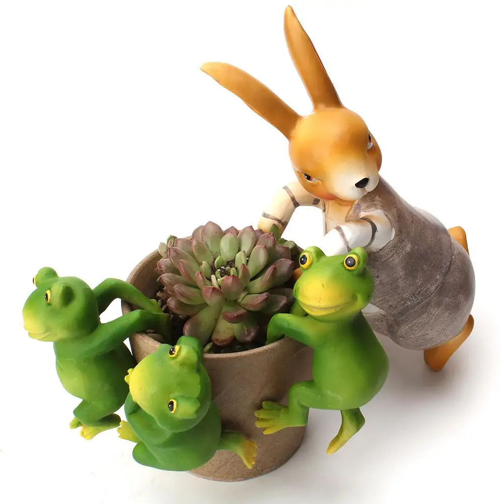 4 шт./компл. креативные скалолазание лягушки бонсай декоративные вешалки лягушка