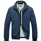 2021 Новое поступление весна мужская одноцветная модная куртка мужская повседневная обтягивающая модель с воротником Мандарин, куртка для детей в возрасте от 3 Цвета M-5XL