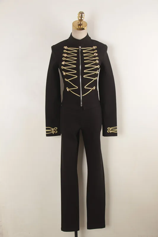 Высокое качество комплект из двух предметов для женщин Роскошные золотые