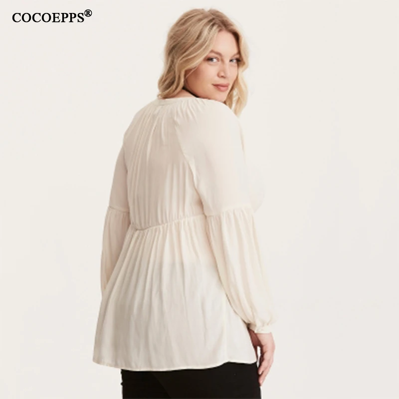 Зимнее платье с длинными рукавами для женщин Большие размеры Кнопка Draped рубашка