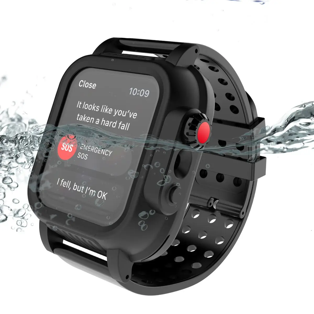 for Apple iWatch Series 3 42MM IP68 Waterproof Full Armor Protective Rugged Bumper Case PC Watch with Rubber Strap | Мобильные