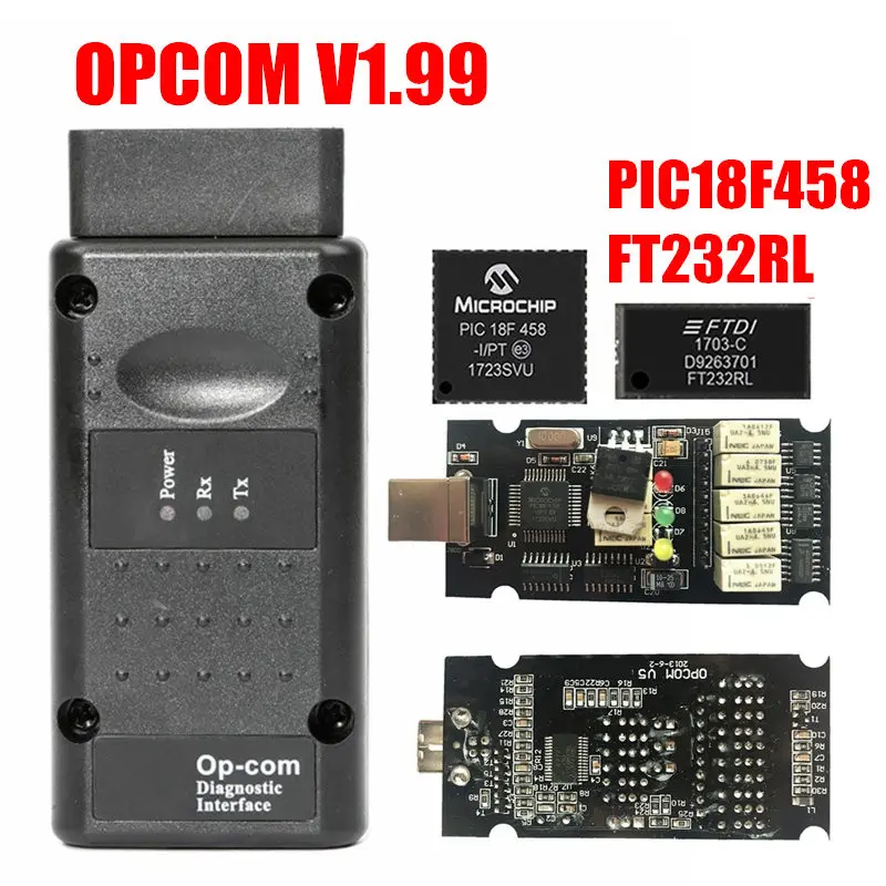 OP-COM 1,99 для Opel OP-COM OBD2 диагностический инструмент OP COM OBD2 сканер OPCOM 1,99 считыватель кодов Canbus Opel диагностический кабель