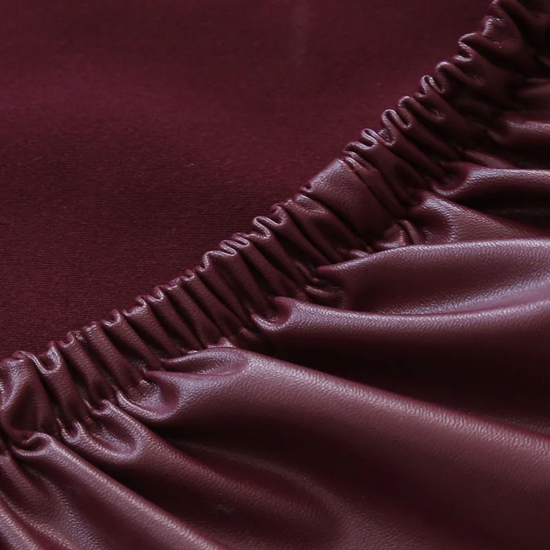 Водонепроницаемый чехол для кресла спандекс из искусственной кожи чехол для сиденья эластичный Kithchen чехлы для стульев housse de chaise Black coprisedie Oilproof 1P