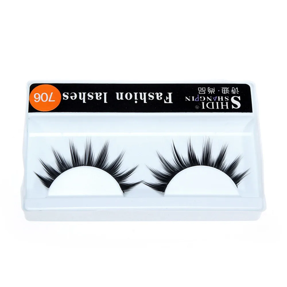 1 Pairs Long Makeup Cross Thick False 3D Dense Eyelashes Lashes Nautral magnetic eyelashes natural hair #05 | Красота и здоровье