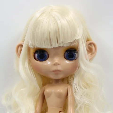 Кукла Blythe DBS, игрушка из глины, белого цвета, с натуральным загорелым, темным и очень черным кожей, только уши, без куклы