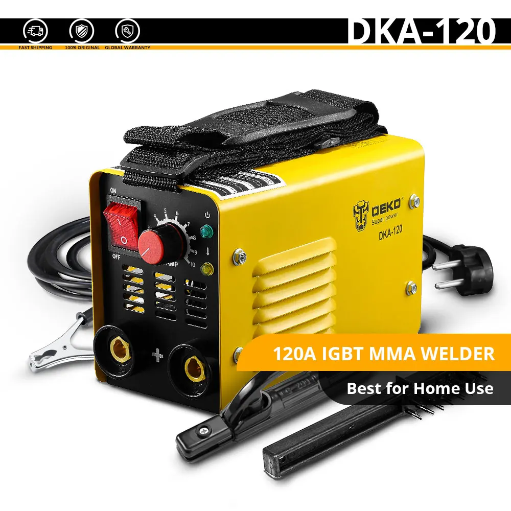 DKA-120 DEKO DKA серии инвертор постоянного тока дуговой сварки под флюсом 220V IGBT MMA сварочный аппарат 120/160/200/250 ампер передовым IGBT производительность - Цвет: DKA-120