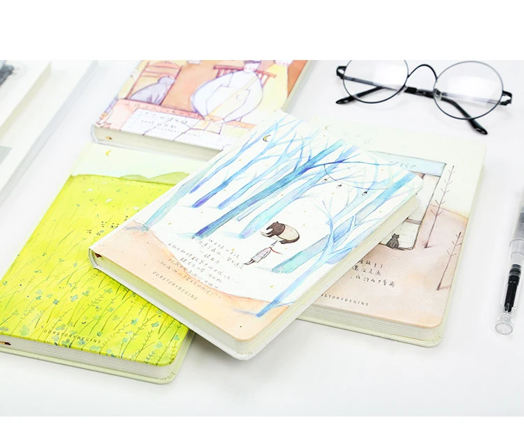 Kawaii A5 переплет Цвет страниц персональный ноутбук наклейки для дневника книга журнал милые канцелярский школьный офисный принадлежности для девочек