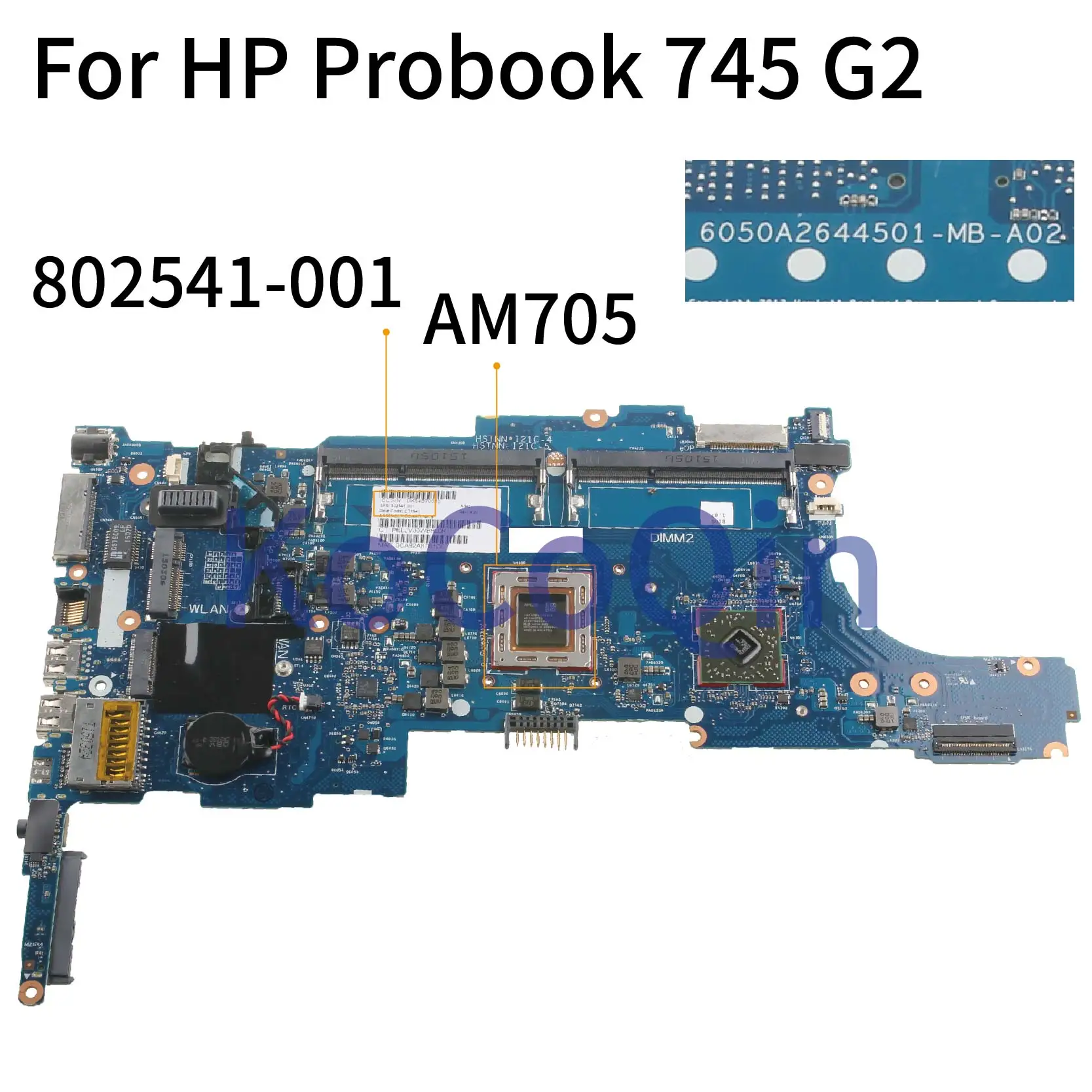 KoCoQin материнская плата для ноутбука HP Probook 745 G2 845 G2 A6-7050B материнская плата 802541-001 802541-501 6050A2644501 AM705 KoCoQin материнская плата для ноутбука HP Probook 745 G2 845 G2 A6-7050B материнская плата 802541-001 802541-501 6050A2644501 AM705
