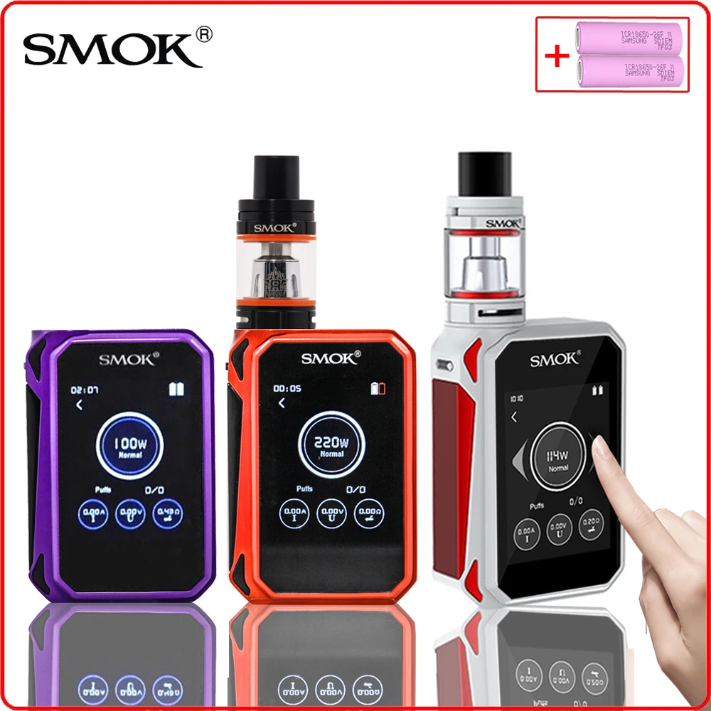 Оригинальная электронная сигарета SMOK G-PRIV Mod Vape Box 220 Вт с атомайзером TFV8 Baby Beast 3 мл