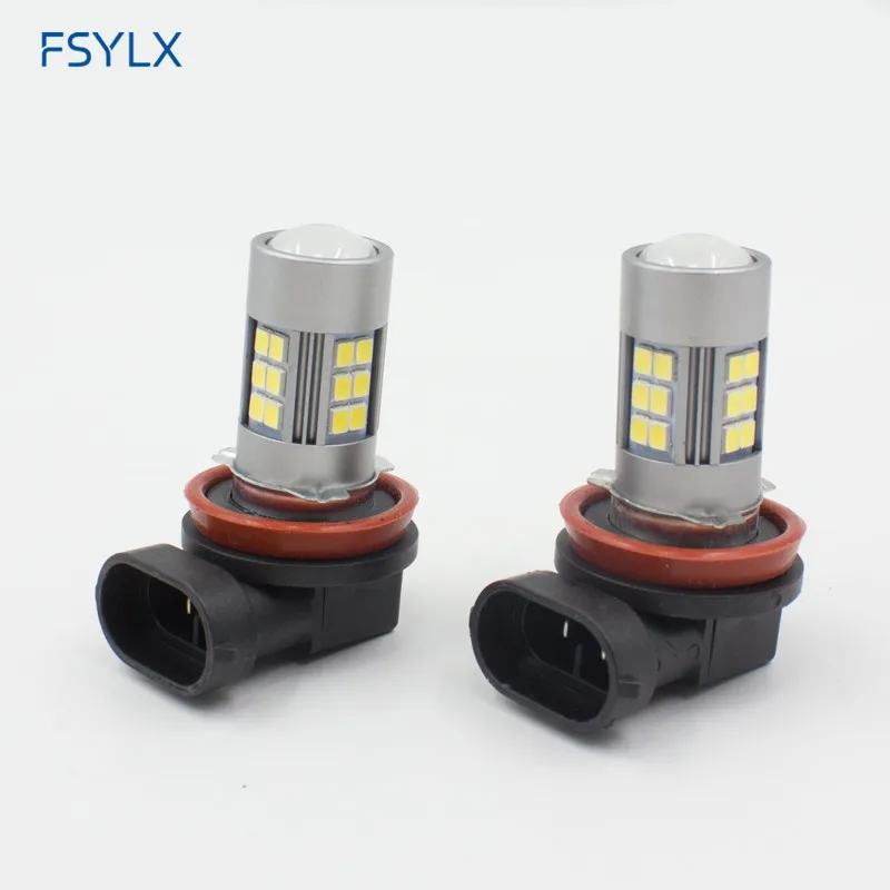 FSYLX 10 шт. H7 H8 H9 H11 9005 9006 HB4 1156 BA15S 1157 BAY15D Автомобильные светодиодные противотуманные