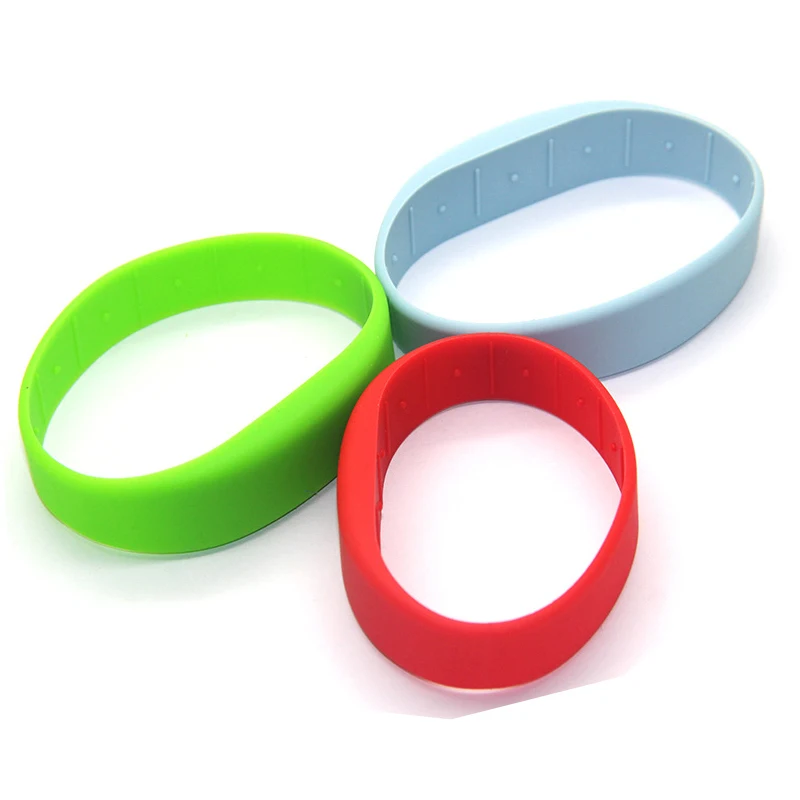 100 шт./лот силиконовый RFID браслет записываемый 13 56 МГц MF 1K S50 F08 NFC метки ISO14443A