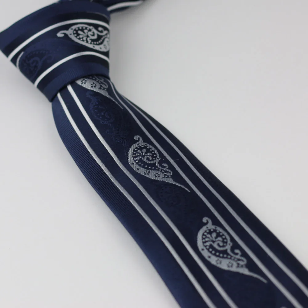 Men's Suit Ties New Design Black with Blue Tie Red/Silver Paisley NeckTie Skinny 6cm Dress Shirts Wedding Cravat Gravatas | Аксессуары