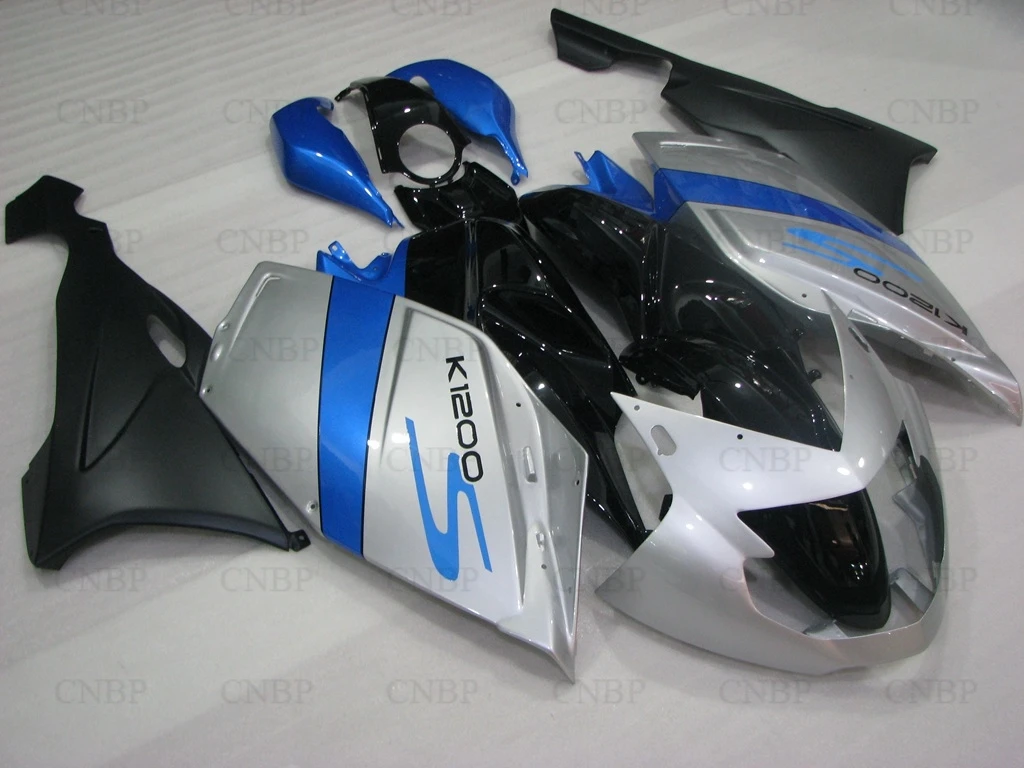 Обтекатель K 1200 S 2006 Кузов для BMW K1200S 2005 2008 серебристо черный обтекатель мотоцикла