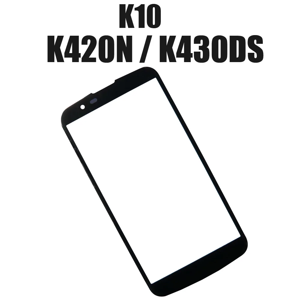 K10 Black Передняя панель стекло для LG K10 LTE K420N K430 K430DS F670 K10 2017X400 M250N сенсорный экран дигитайзер ЖК-дисплей внешняя стеклянная крышка - Цвет: K10 Black