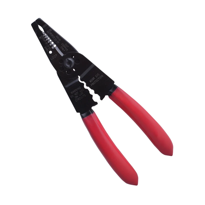 Flexsteel 8-1/" для провода электрического кабеля резак для зачистки щипцы автоматический многофункциональный резак для кабеля обжимной губцевый инструмент - Цвет: Red Handle