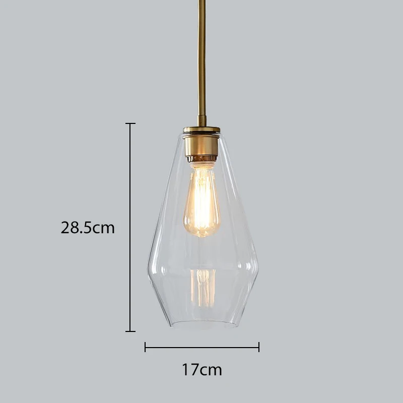 Glass Pendant Light Nordic Pendant Lamp Edison Pendant Light Brass Creative Minimalist E27 Lighting Lampshade For Restaurant - Цвет корпуса: C2