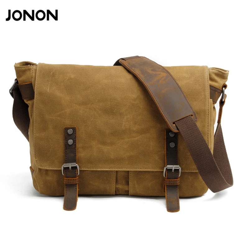 Мужские сумки-мессенджеры водонепроницаемые холщовые винтажные дорожные сумки