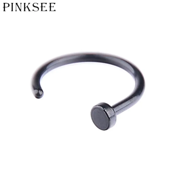 PINKSEE 10 шт./лот ноздрю из нержавеющей стали кольцо гвоздики зажим для носа