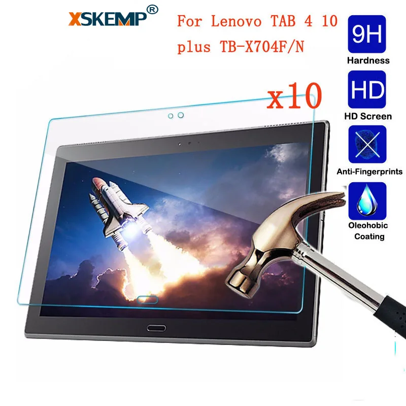 XSKEMP 10 шт./лот 9H прозрачная защитная пленка для экрана Lenovo TAB 4 plus TB X704F/N 0 3 мм Flim Tablet