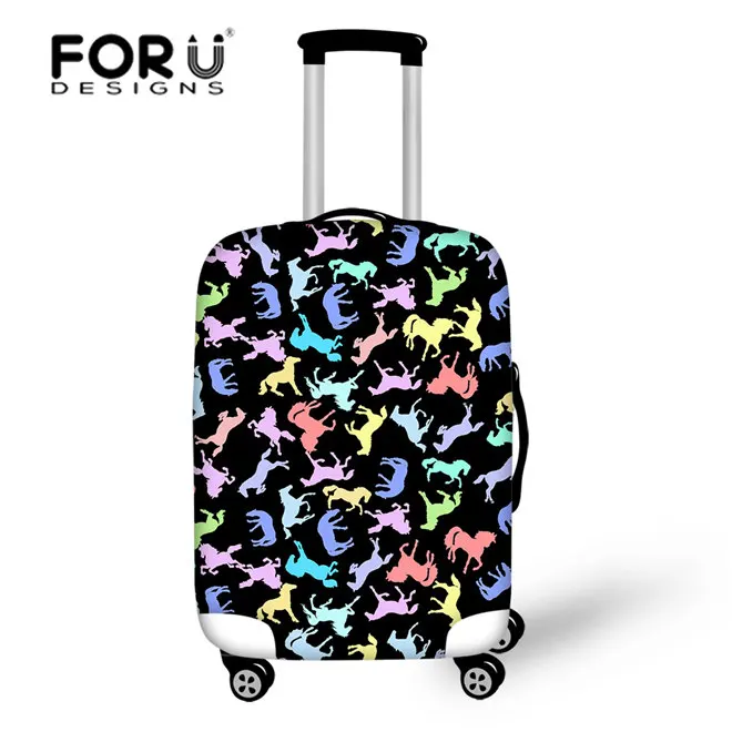 FORUDESIGNS/чехол с Мопсом для путешествий, защитный чехол для багажа, чехол с 3D принтом для собак, чехлы для путешествий, эластичный чехол для 18-30 дюймов - Цвет: CC3466L