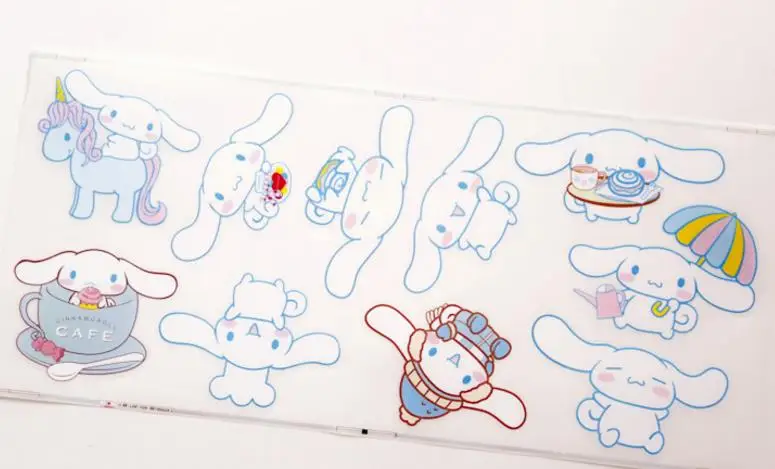 1 лист мультфильм Sanrio Cinnamoroll пудинг собака Близнецы звезды Пингвин водонепроницаемый стикер стекло переключатель Декор наклейки; классические игрушки