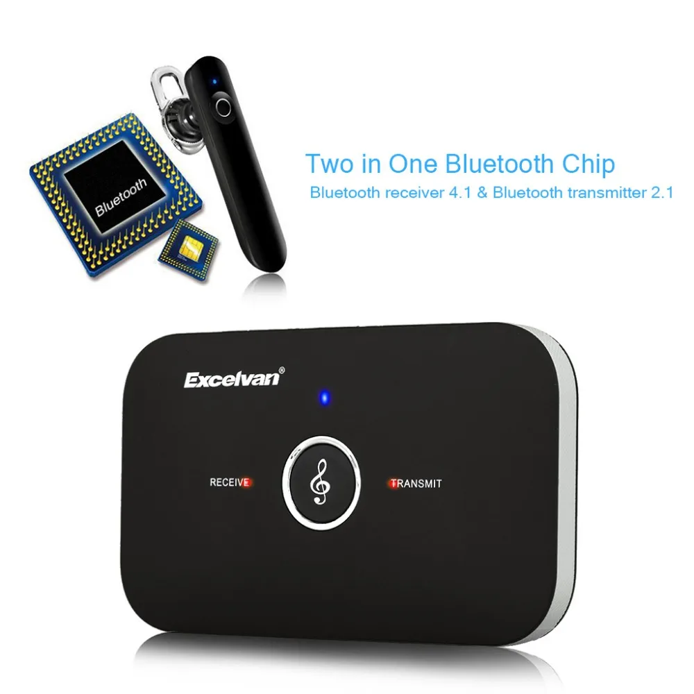 Bluetooth-адаптер Hi-Fi Беспроводной 2-в-1 аудио Bluetooth ресивер и передатчик с 3 5 мм Вход