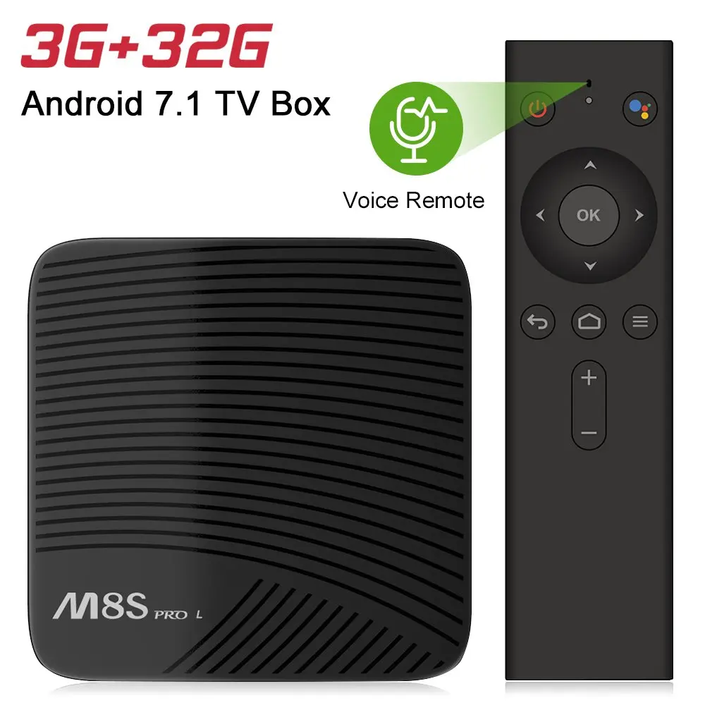 Mecool M8S PRO 3 ГБ + 32 ТВ Box Amlogic S912 Octa Core Media Player H.265 обмена видео в формате 4 K сетевая