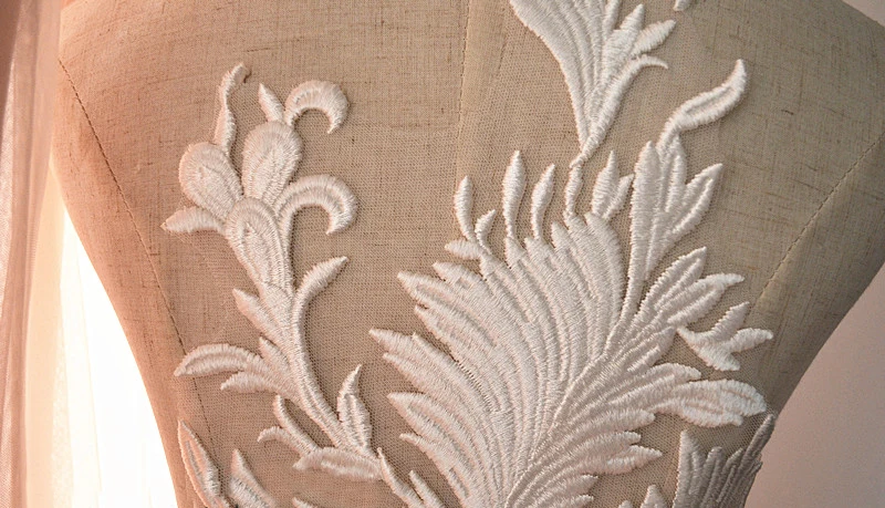 Новый Венецианский кружевной воротник цвета слоновой кости с аппликацией для