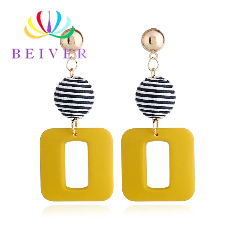 

Beiver Candy-colored Resin Earrings For Woman Party Jewelry 2019 New Arrivals E591