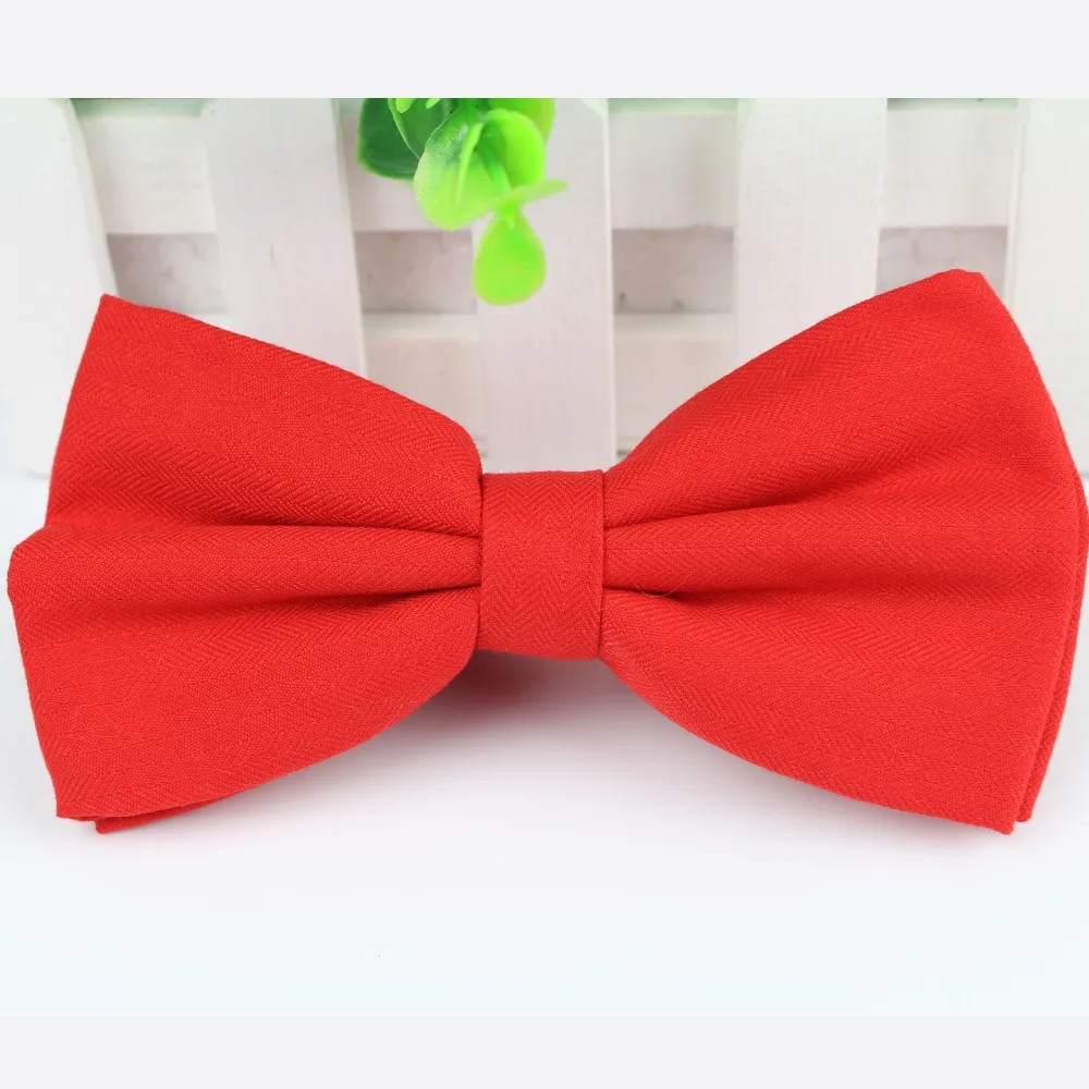 Женский и мужской однотонный модный смокинг хлопковый цветной галстук бабочка