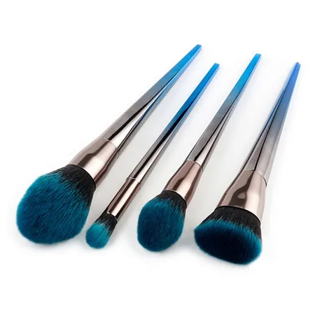 4pcs Набор мягких кистей для макияжа, инструменты, косметическая кисть для основы, пудра, румяна, тени для век, губ, женские косметические кисти для макияжа - Handle Color: 4pcs