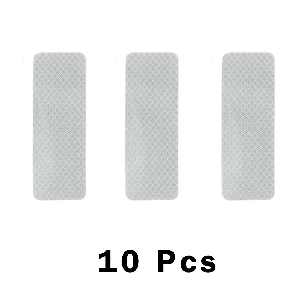 Silver Rectangle High Visibility Warning Mark Reflective Tape Car Wheel Rim Shape Safety Reflector Strip Self Adhesive Bike Car Sticker 5 Color - Название цвета: Silver Rectangle
