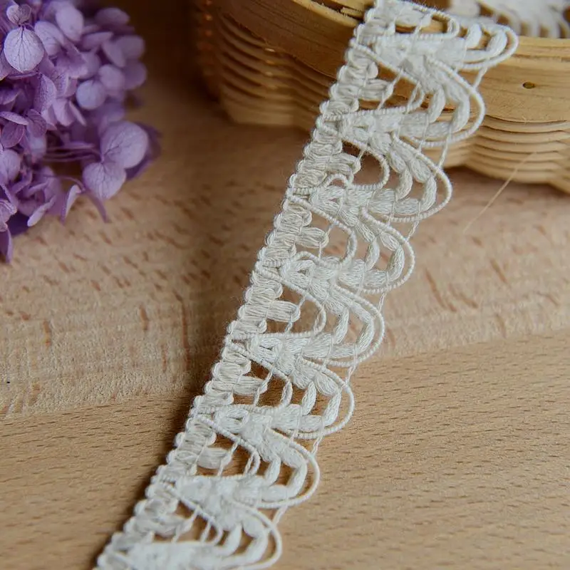 DIY Белое кружево полиэстер Кружева Кукла кружева аксессуары 2,5 см Ширина