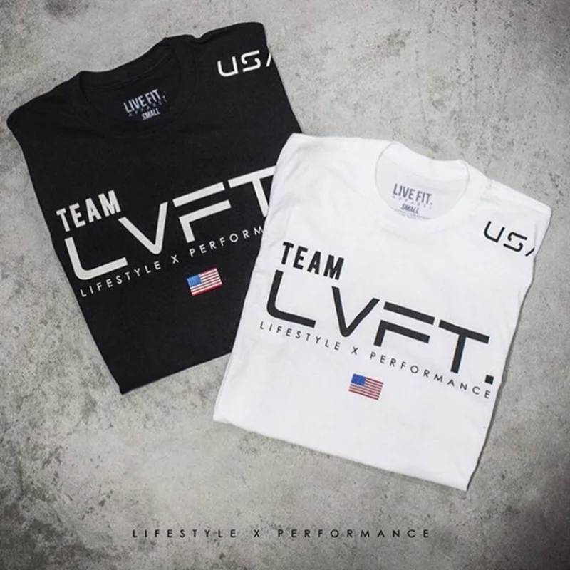 Для мужчин бренда тренажерные залы футболка Фитнес Бодибилдинг Crossfit Slim Fit