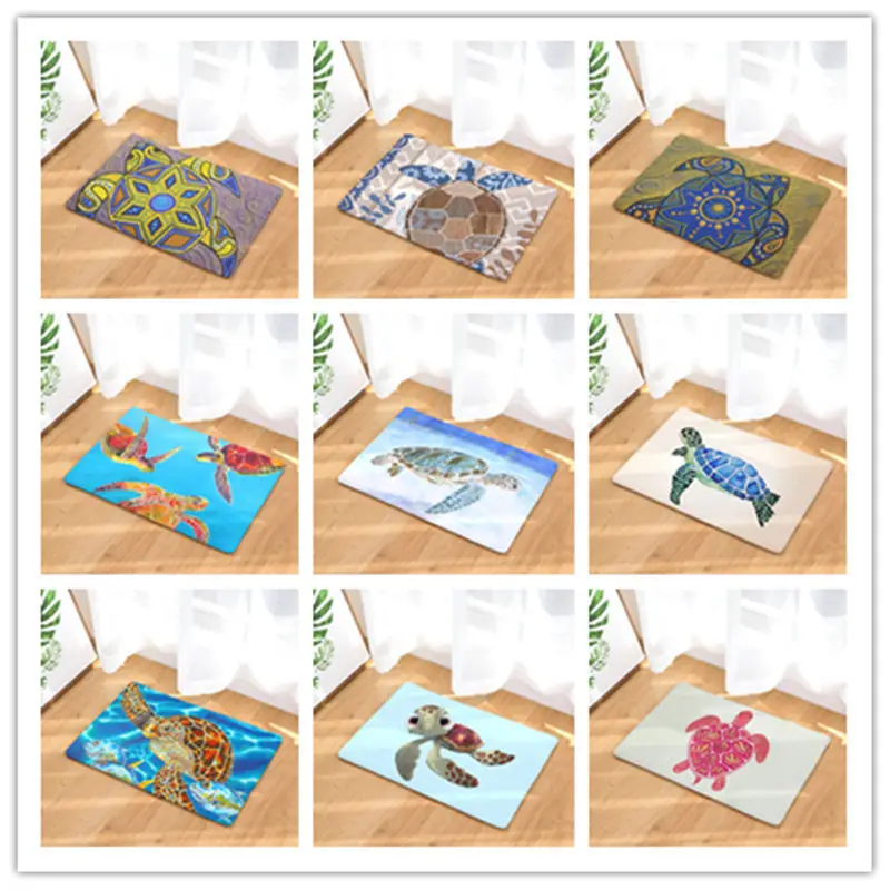 40x6 0 см/50х80 см мультяшный фланелевый ковер морская черепаха тема печать коврик