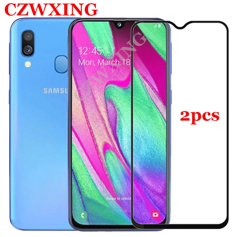 2 шт Для Samsung Galaxy A40 закаленное стекло Защита экрана для A405F SM A30 A50 полное покрытие