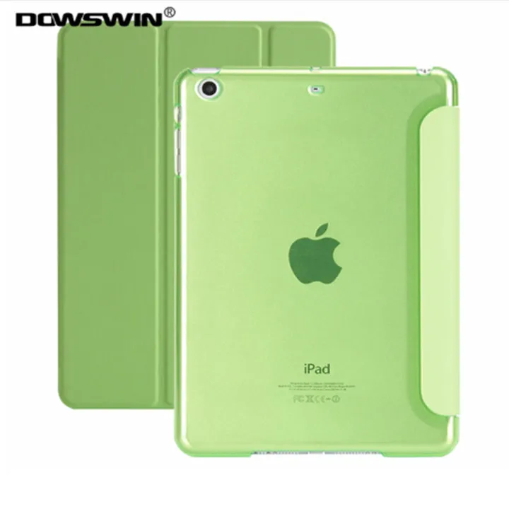 green case DOWSWIN чехол для нового iPad 9,7 из искусственной кожи чехол 9,7 дюймов со стилусом карандаш держатель Обложка для iPad чехол A1822 - Цвет: green case