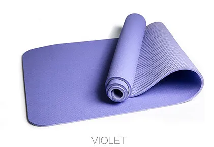 JUFIT 1830*610*6 мм ТПЭ Коврик для йоги двухсторонний цвет упражнения спортивные коврики для фитнеса тренажерный зал Экологический Безвкусный коврик - Цвет: Лиловый
