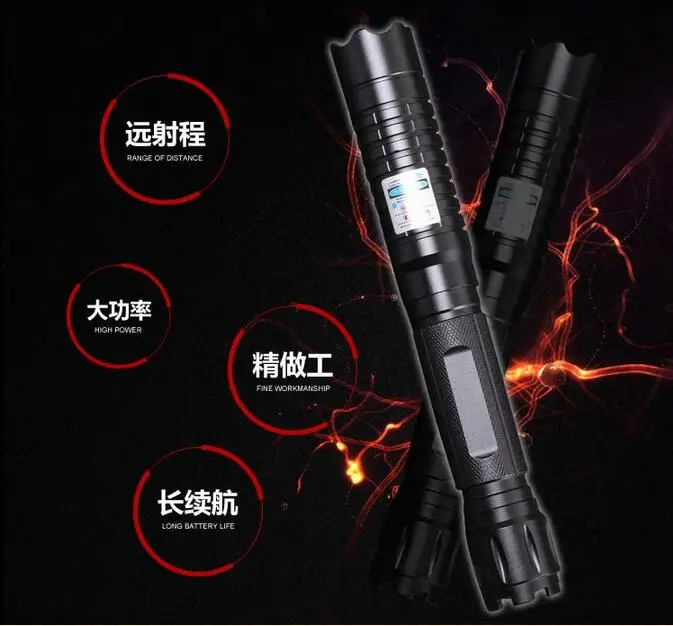 Самый мощный сжигающий синий лазерный факел 445nm 500000 м Фокусируемый прицел
