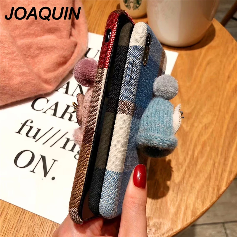 Рождественский подарок вязаная шапка чехол для телефона iPhone 6 6s 7 8 Plus милый