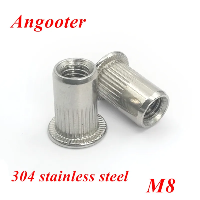 200 шт. заклепочные гайки резьбовые M8 Rivnut 304 заклепка с потайной головкой из