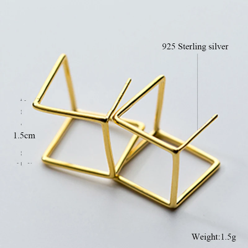 Мода 100% настоящая. Женские Геометрические серьги-гвоздики из стерлингового